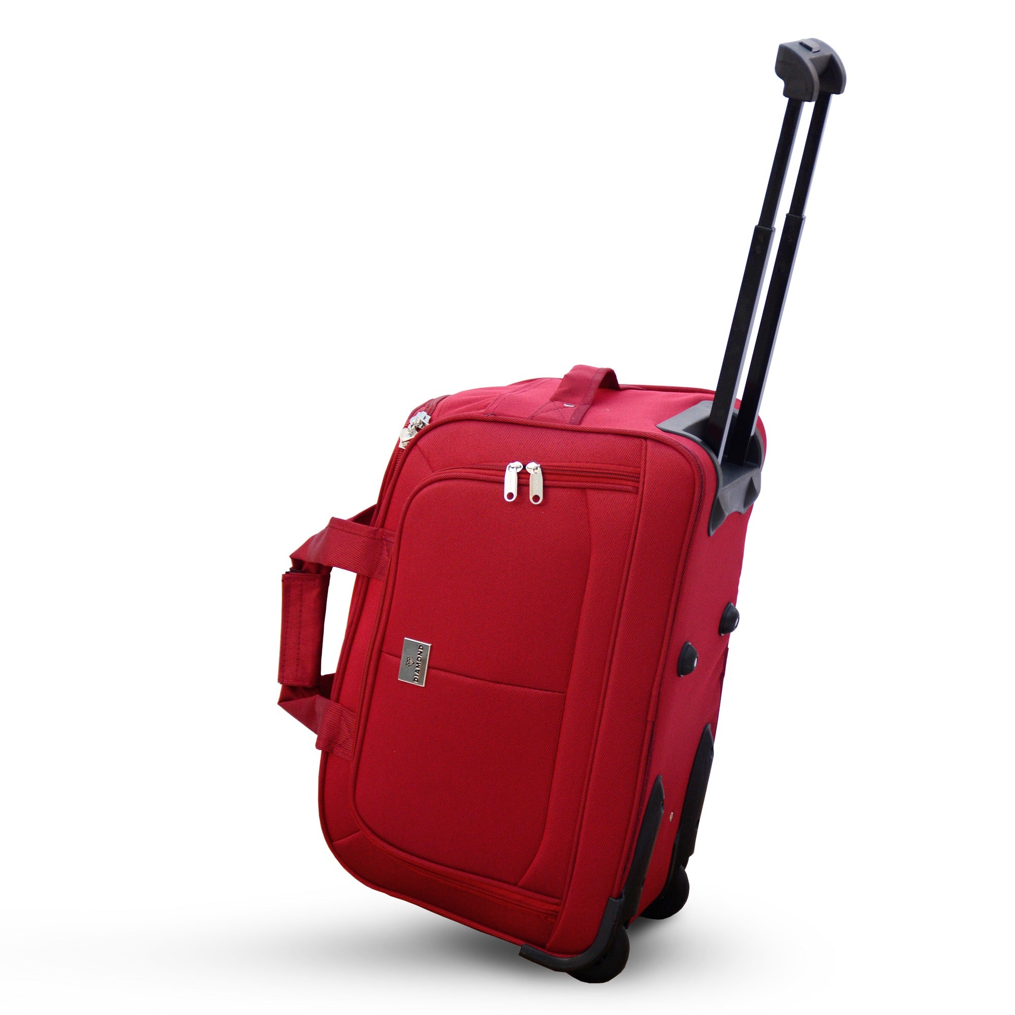 Wheeled Red Material Duffel Bag | Carry On Travel Bag with Wheel