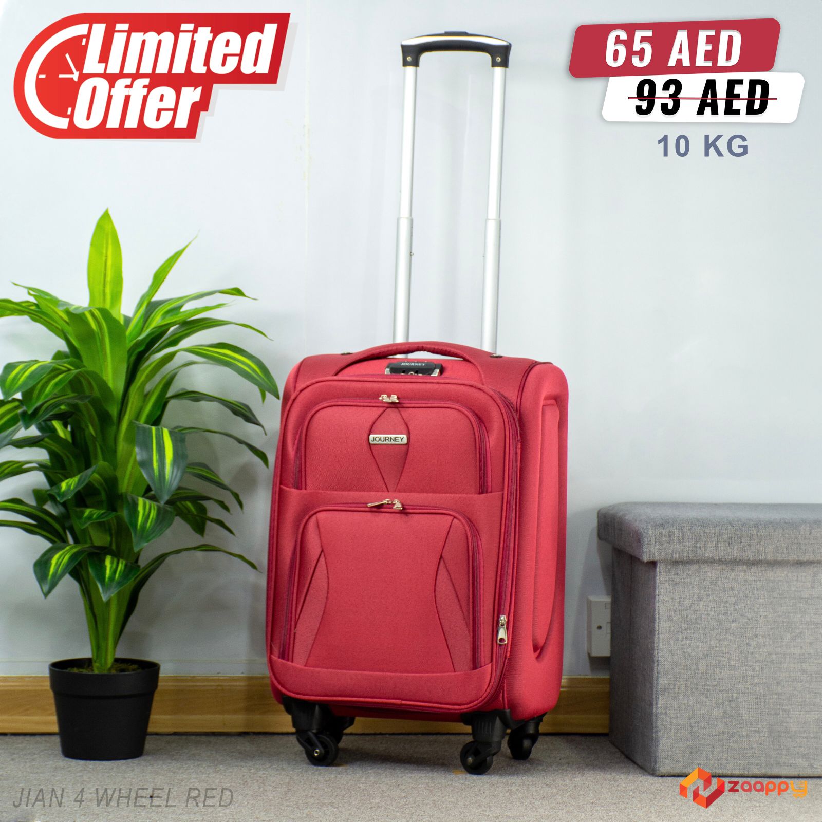 Carry On Lightweight 4 Wheel Soft Material Luggage Bag | 20 Inch Size 7-10 Kg Capacity