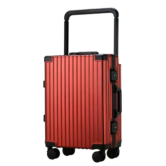 Aluminum Spinner Red | Aluminum Framed Luggage Hard Shell | Hand Carry 10 Kg | Check in 30 Kg Capacity