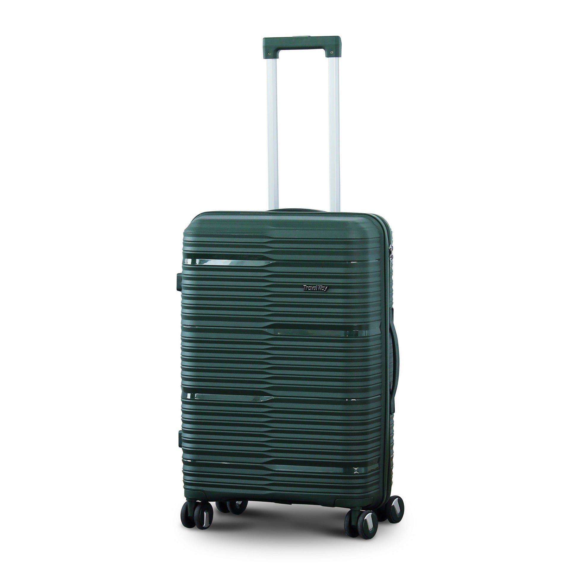 24" Travel Way PP Unbreakable Luggage Bag With Double Spinner Wheel