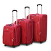 SJ JIAN 2 Wheel Lightweight Soft Material Luggage Bag | 3 Piece Set 20, 24 and 28 Inches Red