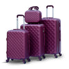 Diamond Cut ABS Lightweight Luggage Bag With Spinner Wheel | 4 Piece Set 7, 20, 24 and 28 Inches