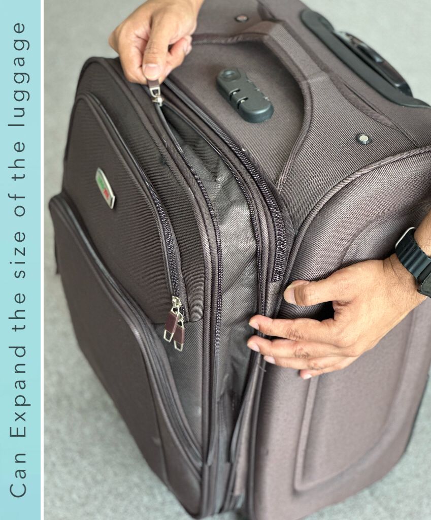 Carry On Lightweight Soft Material Luggage Bag | 20 Inch Size 7-10 Kg Capacity | 2 Wheel | 4 Wheel