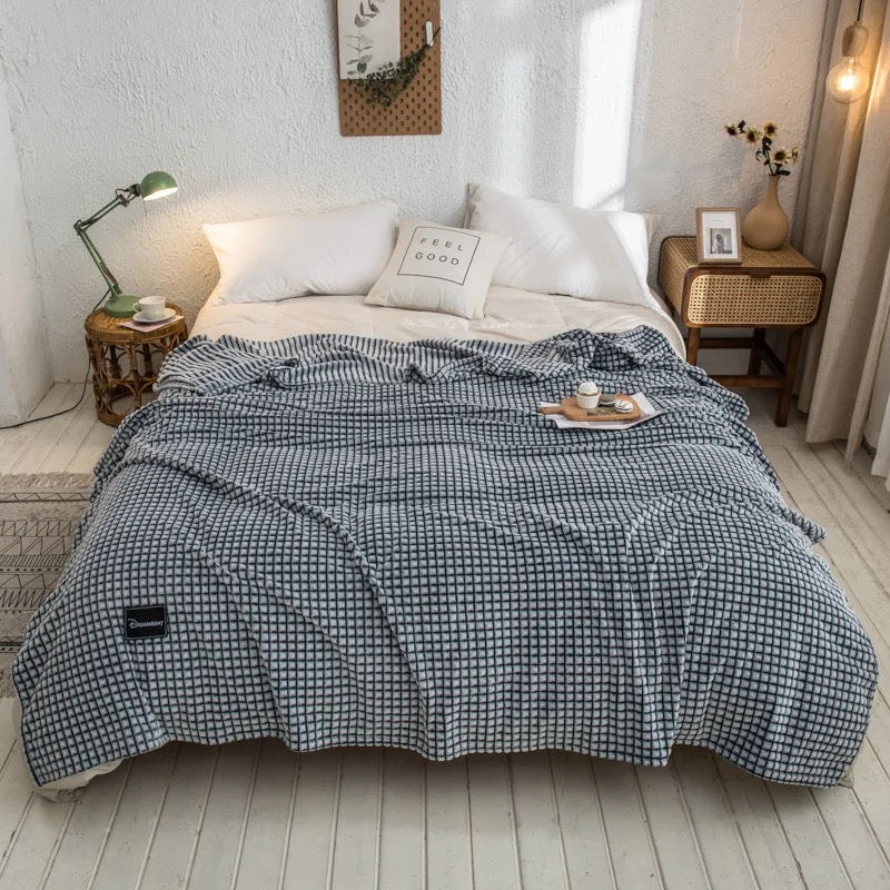 Microfiber Throw Fleece Bed Blanket | Fleece Blanket - Double Size 220*240 Cm Zaappy