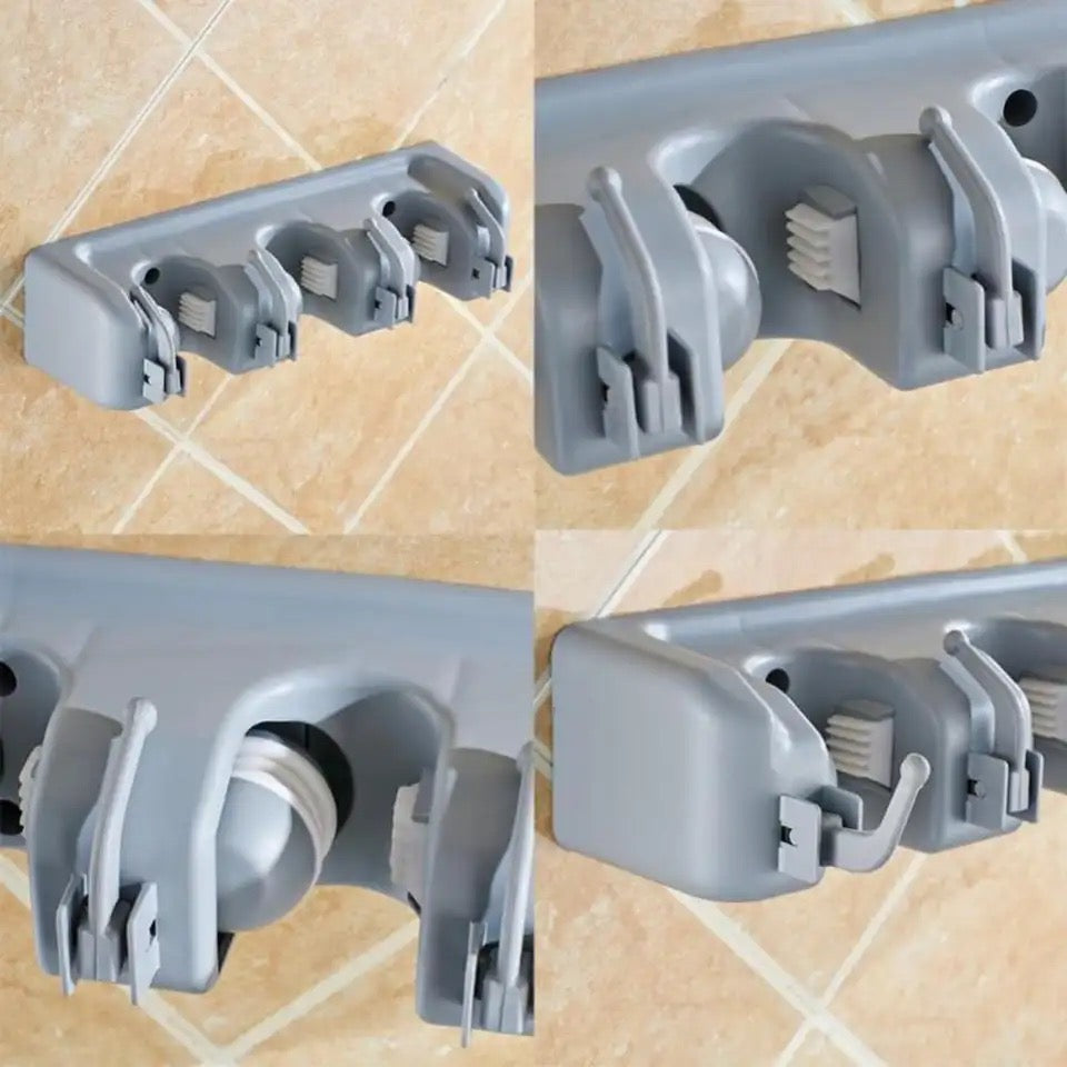 Multipurpose Wall Mounted Broom and Mop Holder | Broom Storage Organizer Hook