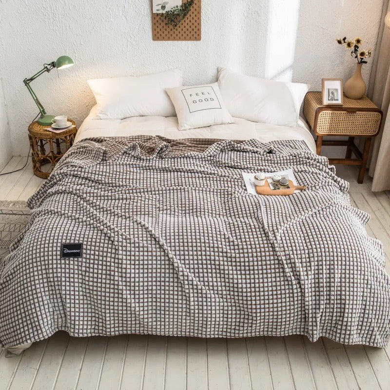 Microfiber Throw Fleece Bed Blanket | Fleece Blanket - Double Size 220*240 Cm