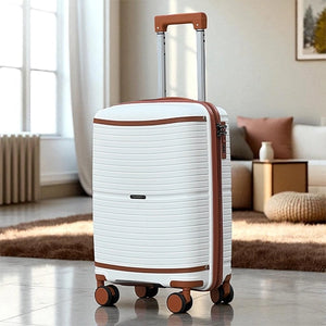 Textured Cabin Size Hard Side Luggage Unbreakable PP Suitcase with Spinner Wheels