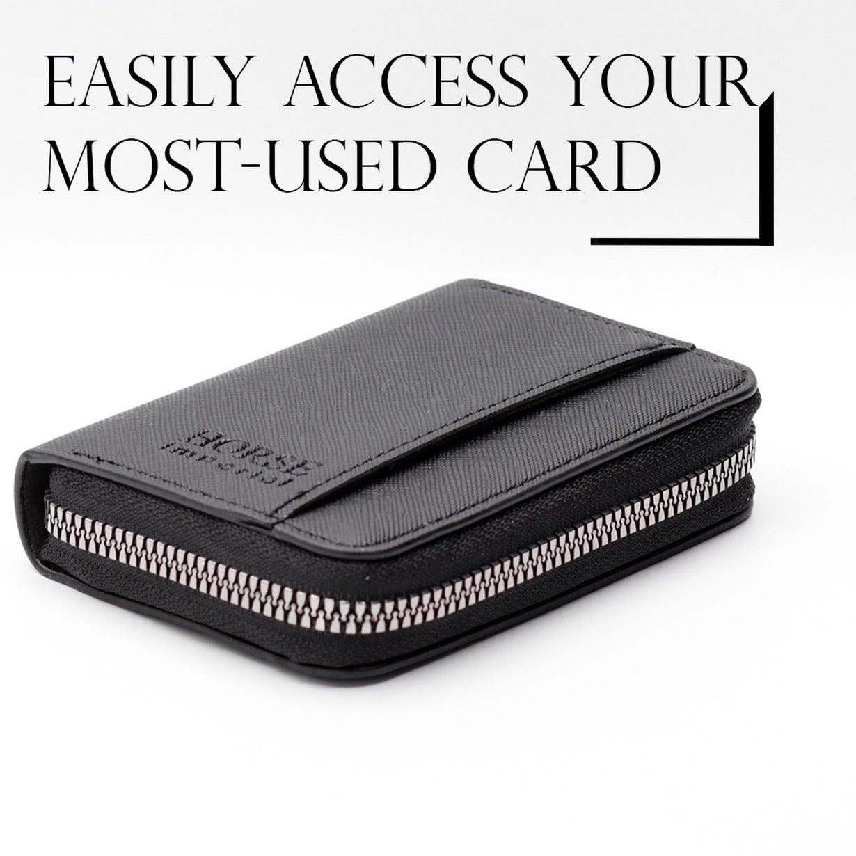 Small PU Leather Credit Card Holder Wallet | Multi Card Case Zipper Coin Purse