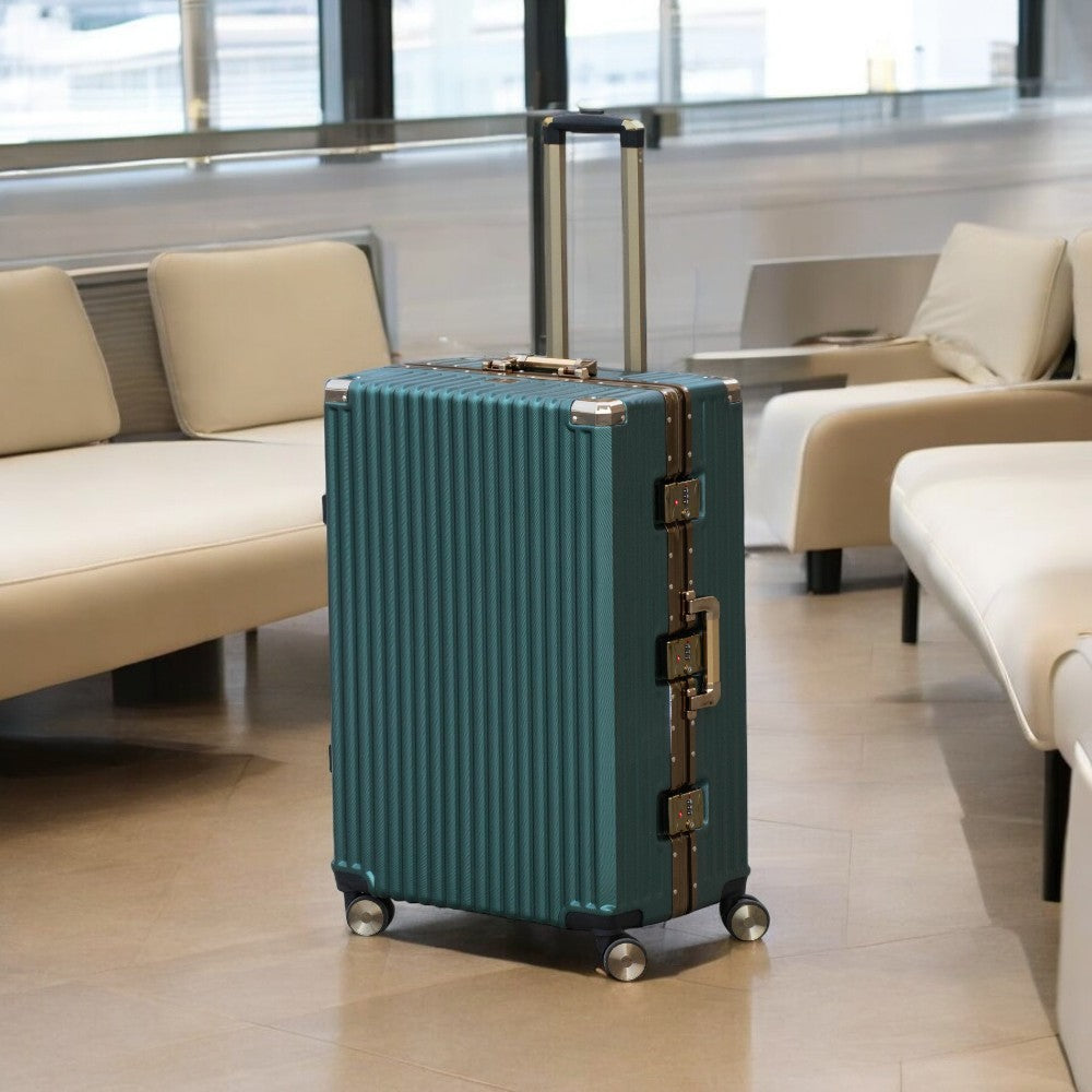 Corner Guard Aluminum Luggage | TSA-Approved Locks, Durable & Stylish Travel Companion | 3 Pcs Set 20" 24" 28" Inches