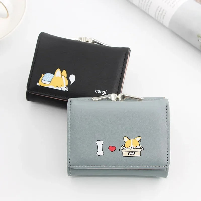 Cute Tri Fold Clutch Wallet For Women | Small Card Holder Purse