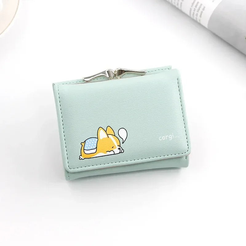 Cute Tri Fold Clutch Wallet For Women | Small Card Holder Purse