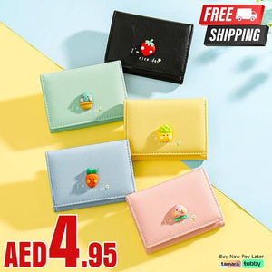 FLASH SALE ⚡ Cute Tri Fold Clutch Wallet For Women | Small Card Holder Purse