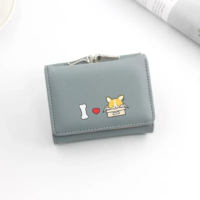 Cute Tri Fold Clutch Wallet For Women | Small Card Holder Purse
