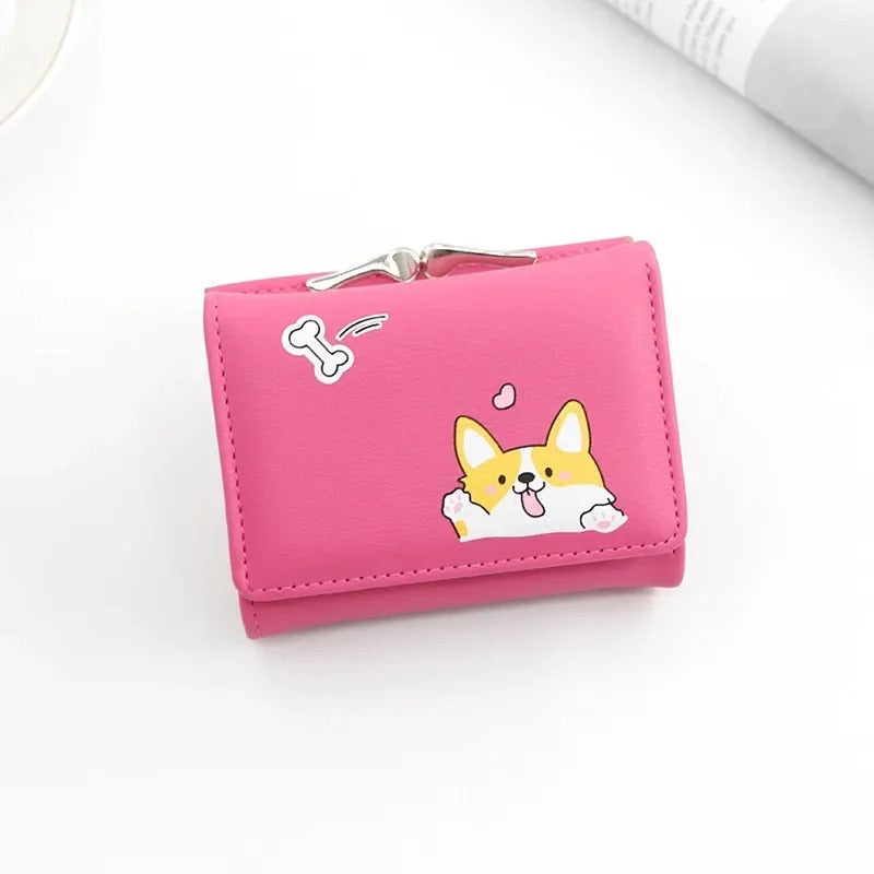 Cute Tri Fold Clutch Wallet For Women | Small Card Holder Purse