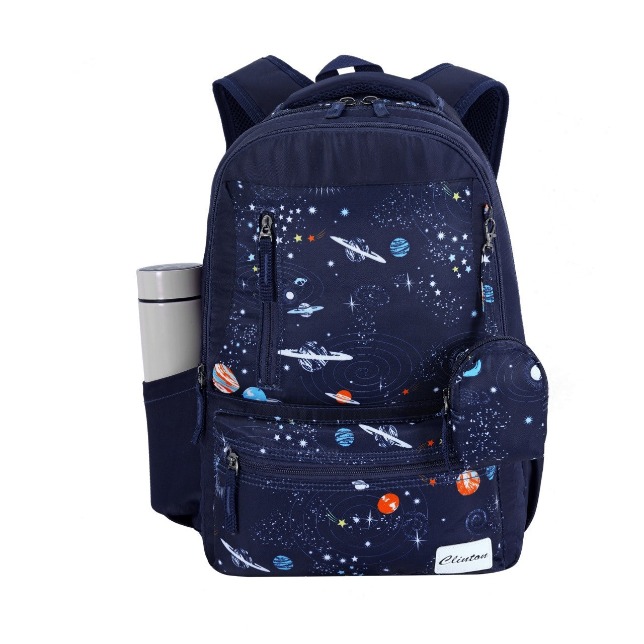 Buy 1 Get 1 Free | Espiral Galaxy Backpack Bag with Pouch | Waterproof Multi Pockets