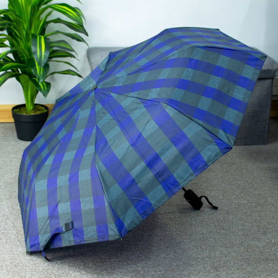 Lightweight 3 Fold Fancy Print Umbrella | Check Design Zaappy