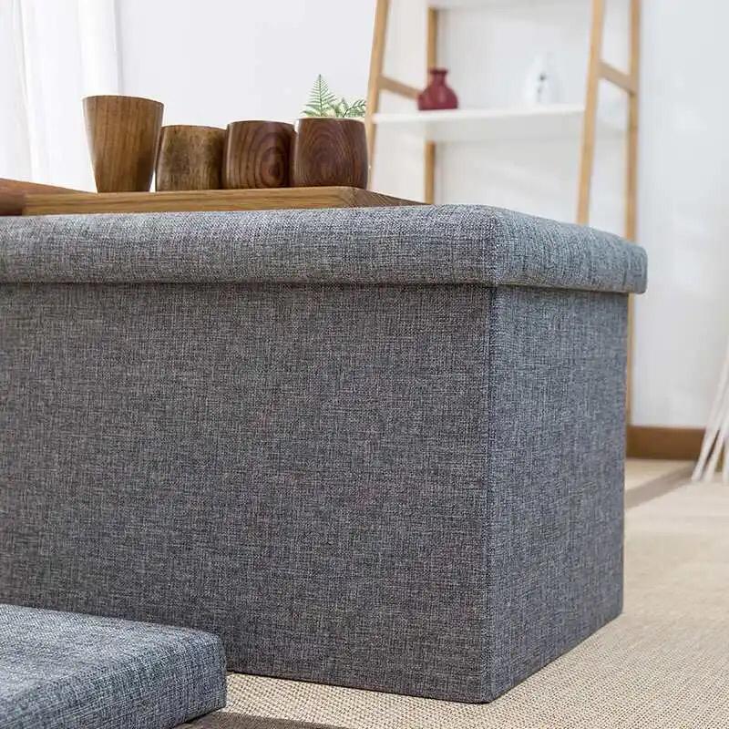 Folding Storage Box cum Organizer Sofa | Multipurpose Footrest Bench | 76x38x38 cm