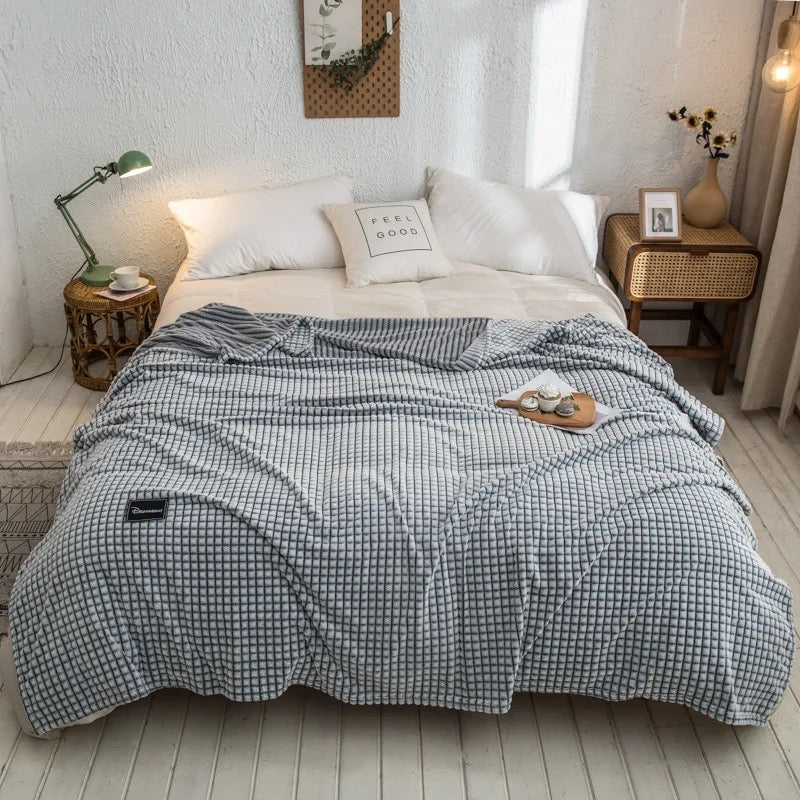 Microfiber Throw Fleece Bed Blanket | Fleece Blanket - Double Size 220*240 Cm Zaappy