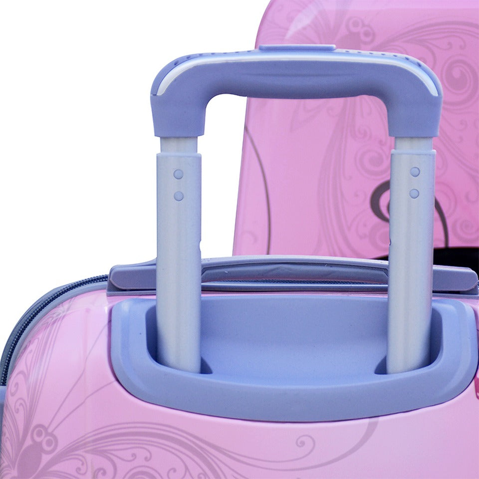 28 Inch Pink Colour Printed Butterfly ABS Luggage Lightweight Hard Case Trolley Bag