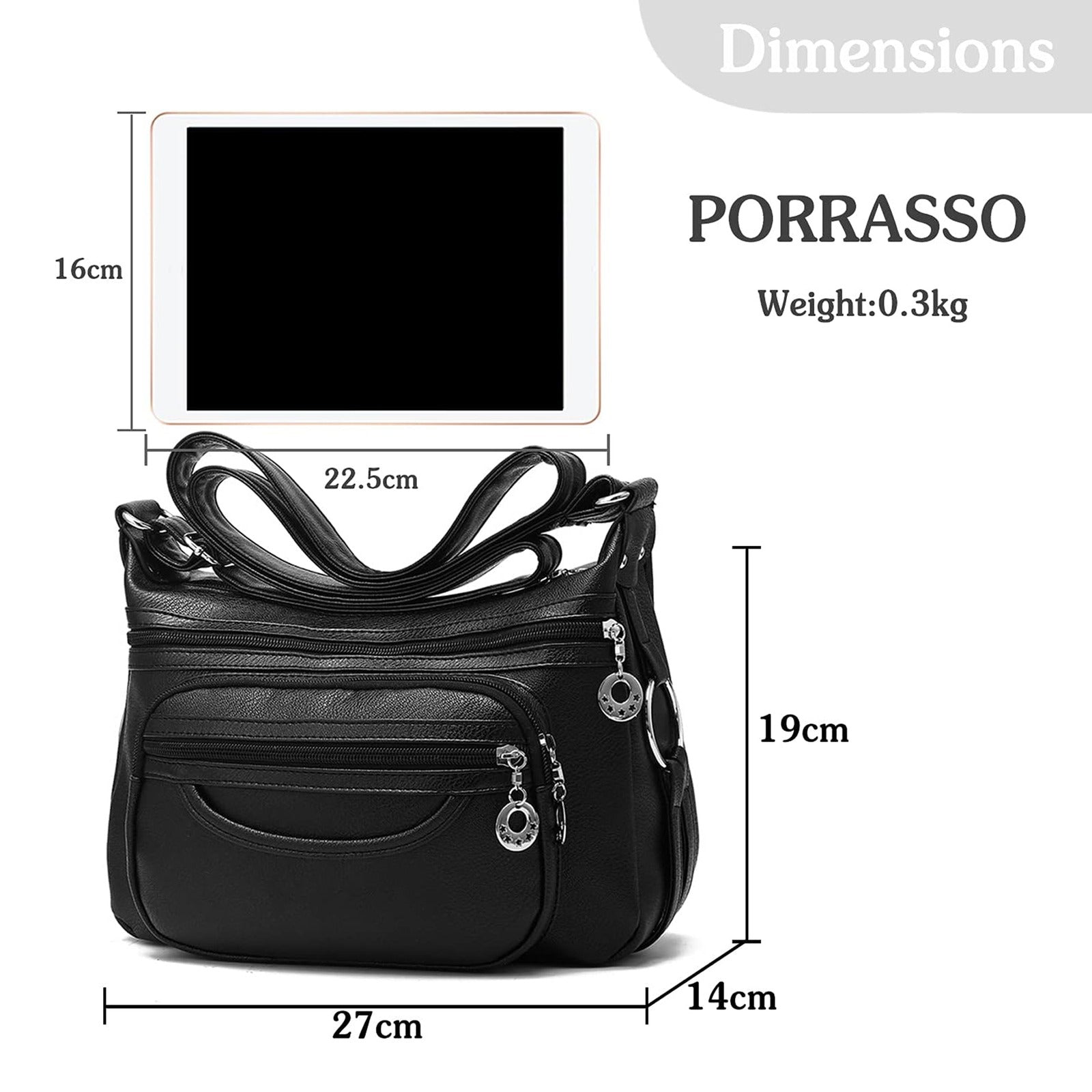 Multi Pockets Hobo Crossbody Bag Women | Casual Waterproof Messenger Bag Zaappy