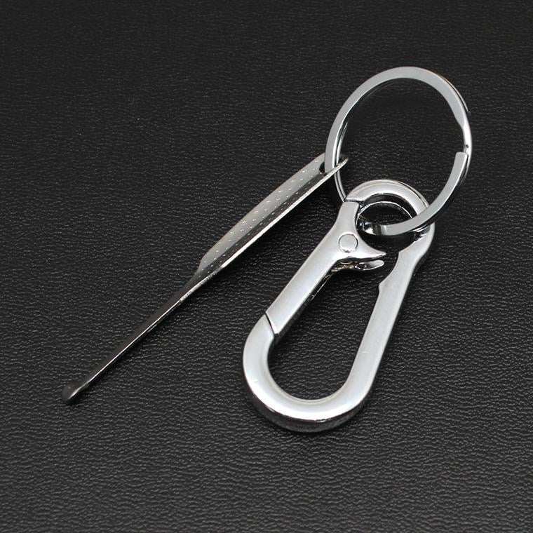 Stainless Steel Key Chain With Earwax Remover Zaappy