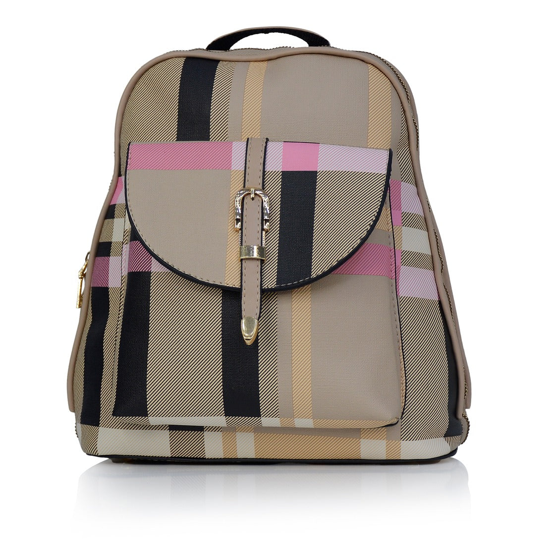 Long Check Backpack For Women outdoor Bag