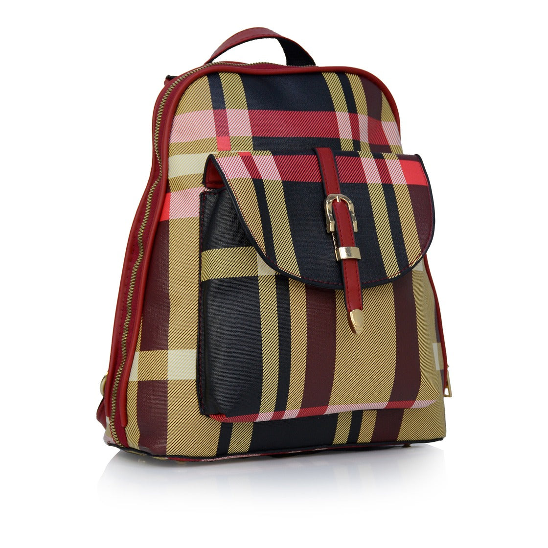 Long Check Backpack For Women outdoor Bag