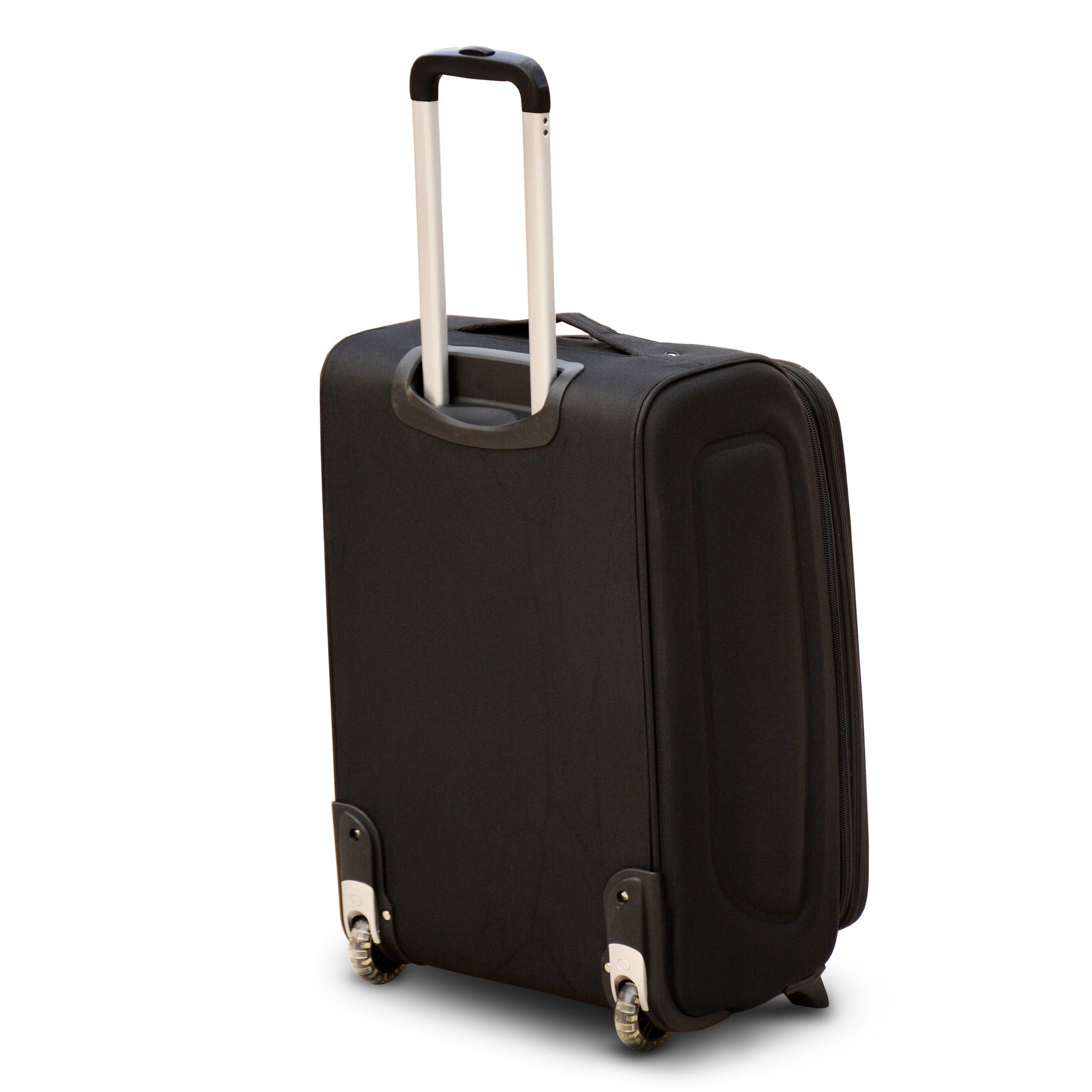 4 Piece Set 20" 24" 28" 32 Inches Black SJ JIAN 2 Wheel Lightweight Soft Material Luggage Bag