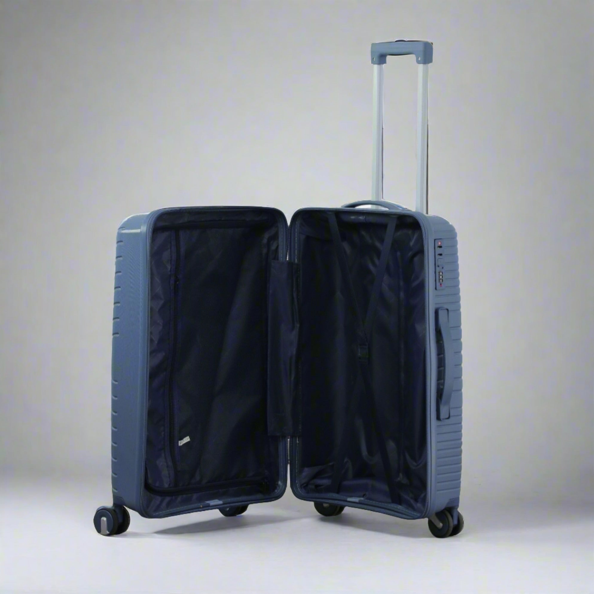 24 Inch Crossline PP Unbreakable Luggage Bag With Double Spinner Wheel