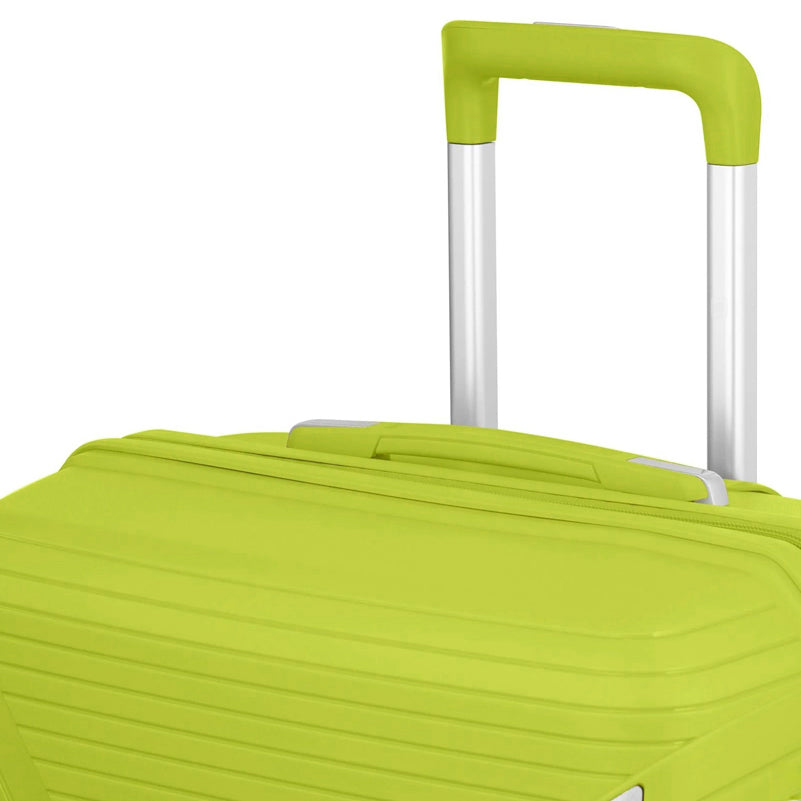 3 Piece Set 20, 24 and 28 Inches Green Advanced PP Luggage Bag With Double Spinner Wheel