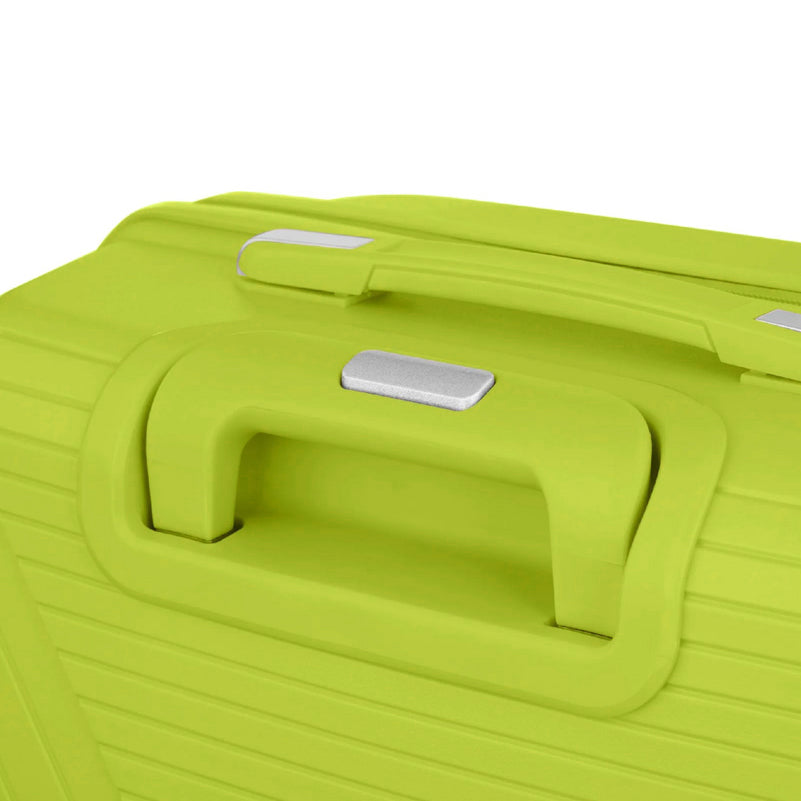 3 Piece Set 20, 24 and 28 Inches Green Advanced PP Luggage Bag With Double Spinner Wheel