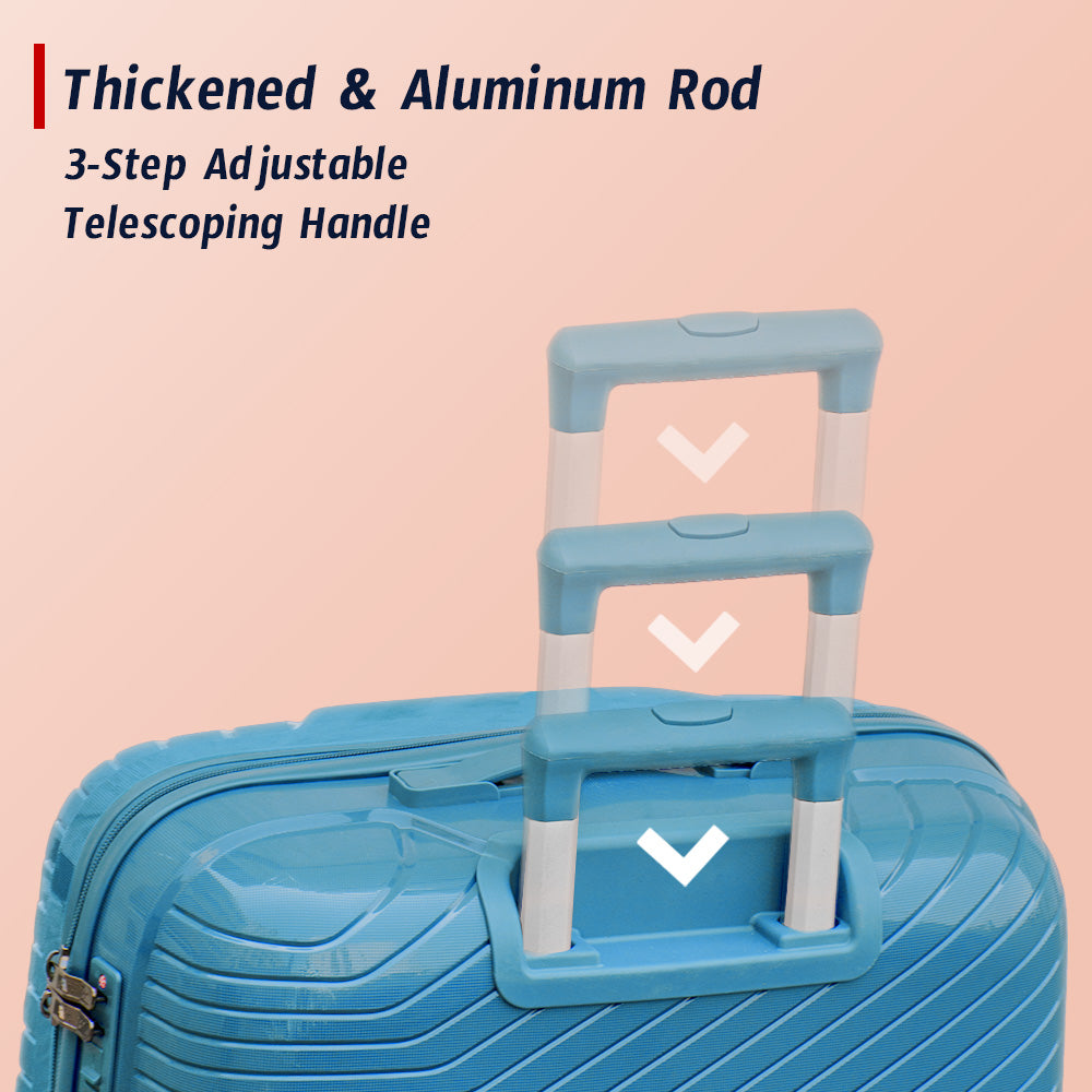 28" Miami PP Unbreakable Luggage Bag with Double Spinner Wheels | Lightweight Hard Case Trolley