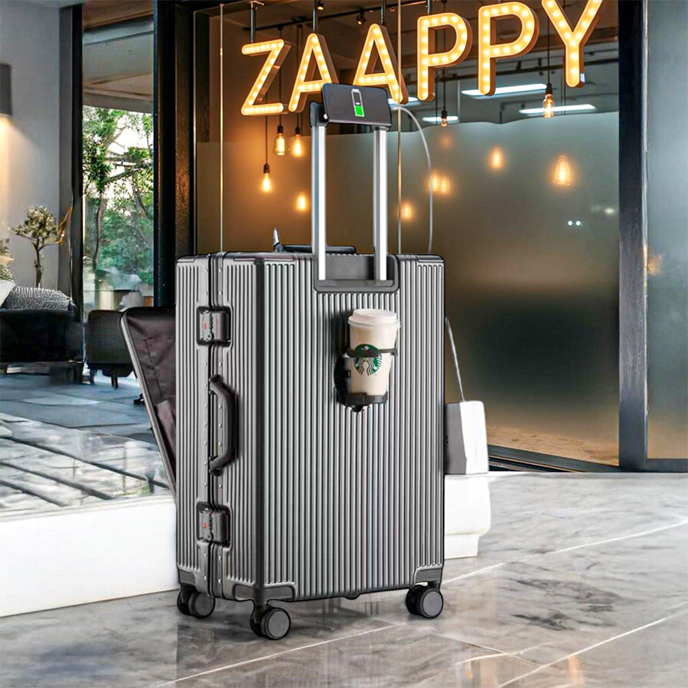 Multifunctional Front Opening Aluminum Frame Luggage | High-End New Business Cabin Suitcase