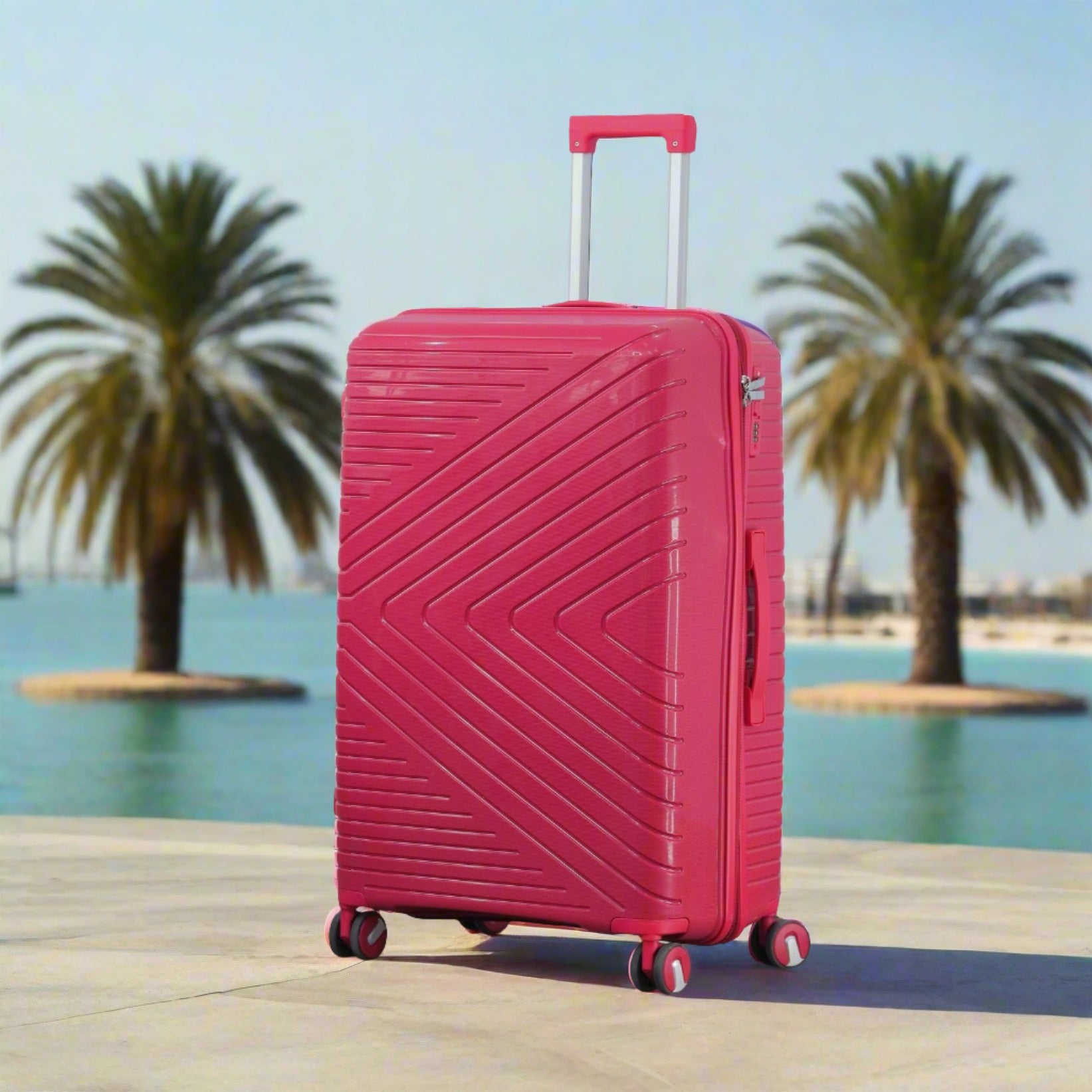 Crossline PP Unbreakable Luggage Bag With Double Spinner Wheel | 3 Piece Set 20, 24 and 28 Inches