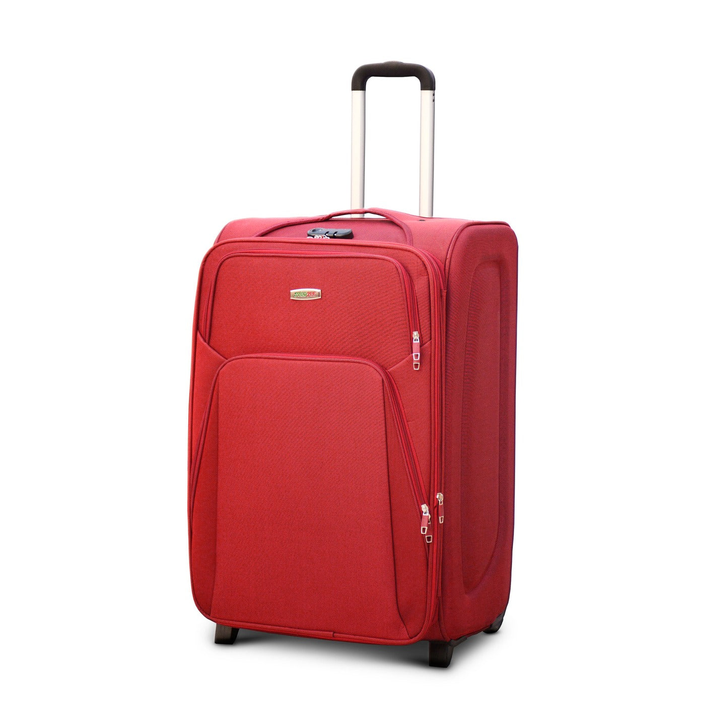 3 Piece Set 20" 24" 28 Inches Red SJ JIAN 2 Wheel Lightweight Soft Material Luggage Bag