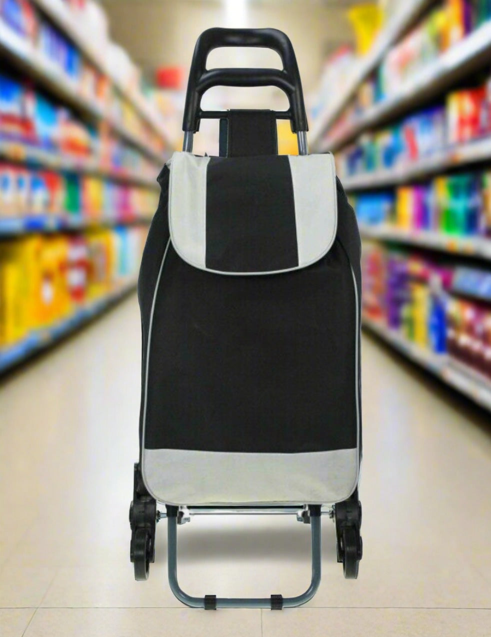 Wheeled Foldable Grocery Shopping Trolley Bag | Rolling Shopping Cart