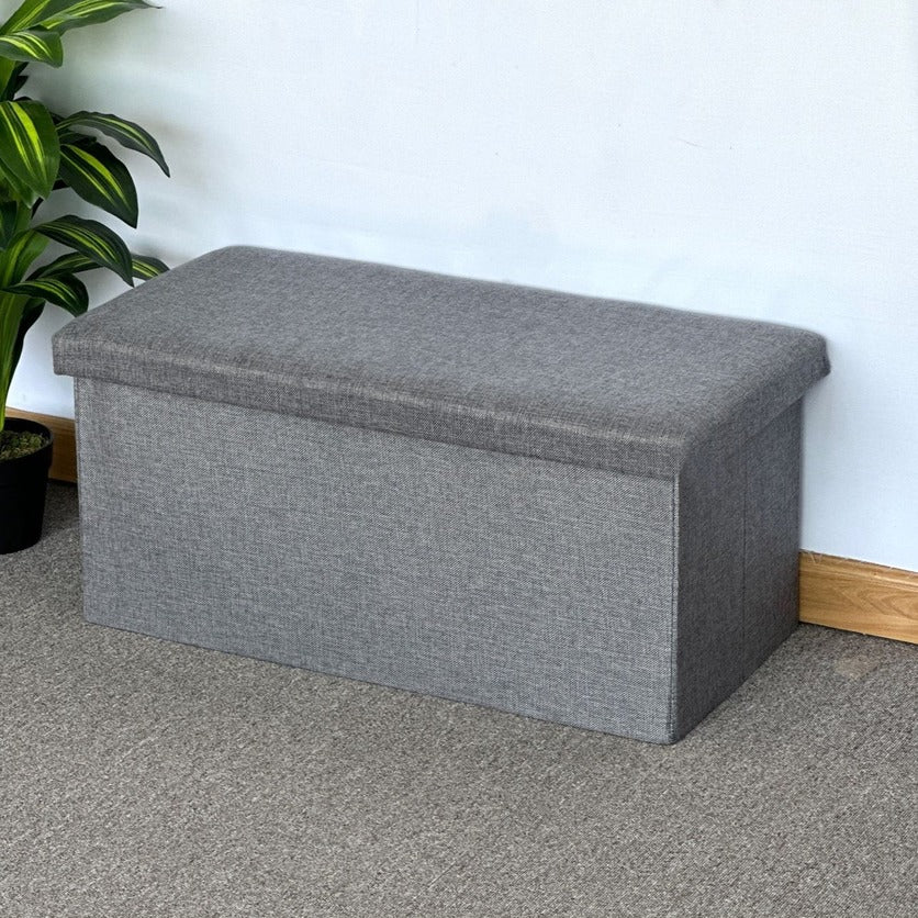 Multifunctional Footrest Stool | Folding Organizer Storage Box Zaappy grey