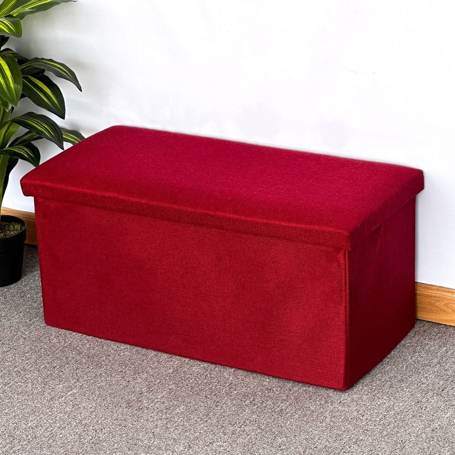 Folding Storage Box cum Organizer Sofa | Multipurpose Footrest Bench | 76x38x38 cm