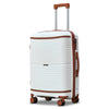 24 Inch Textured Hard Side Medium Checked Luggage Unbreakable PP Suitcase with Spinner Wheels