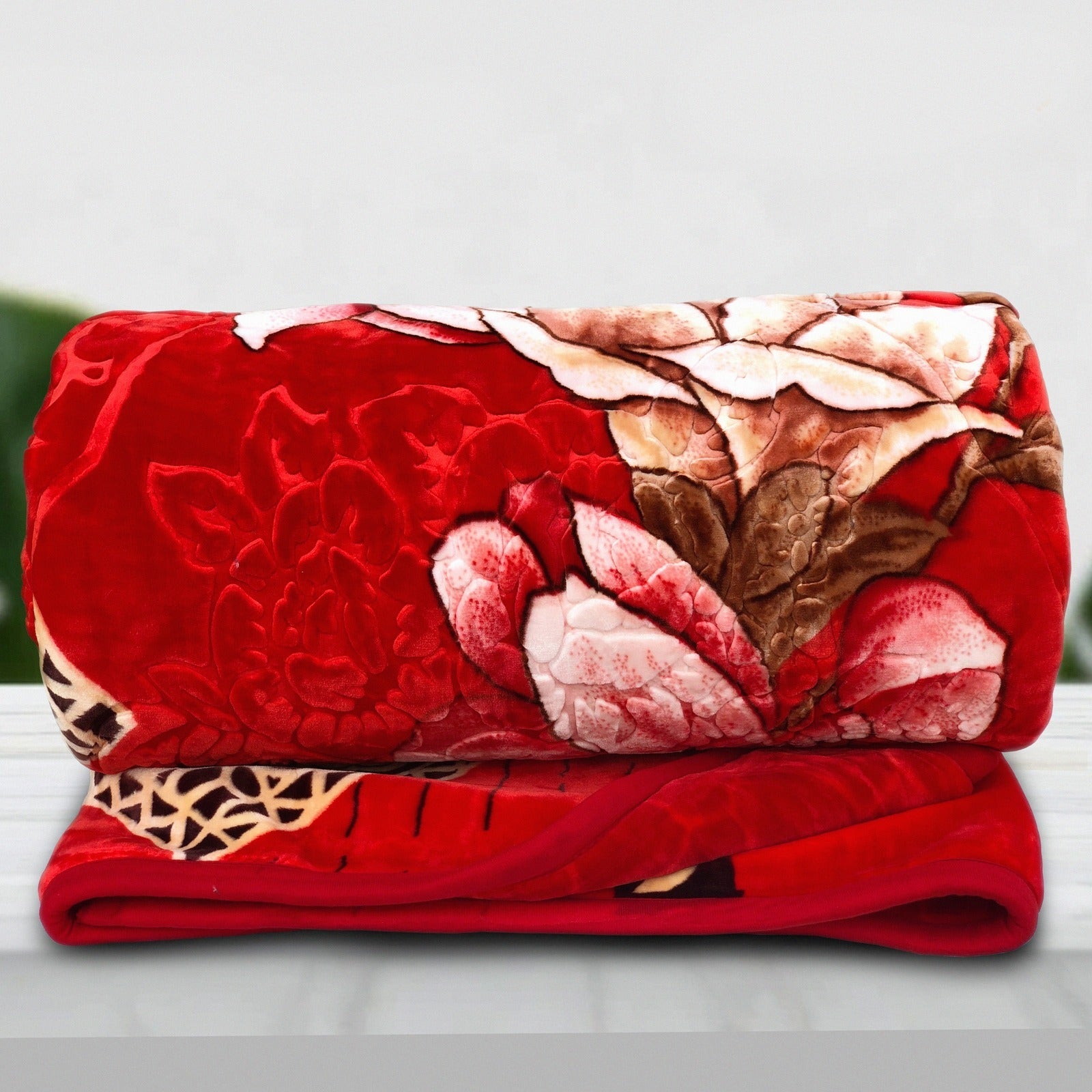 True Love Multi Colour Floral Printed Soft King Size Winter Blanket 220*240 Cm