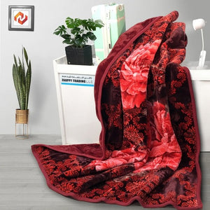 True Love Multi Colour Floral Printed Soft King Size Winter Blanket 220*240 Cm