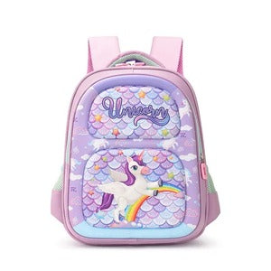 Printed Lightweight Kids School Bag | Unicorn Printed Backpack