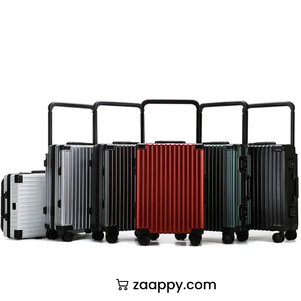 Aluminum Spinner Red | Aluminum Framed Luggage Hard Shell | Hand Carry 10 Kg | Check in 30 Kg Capacity