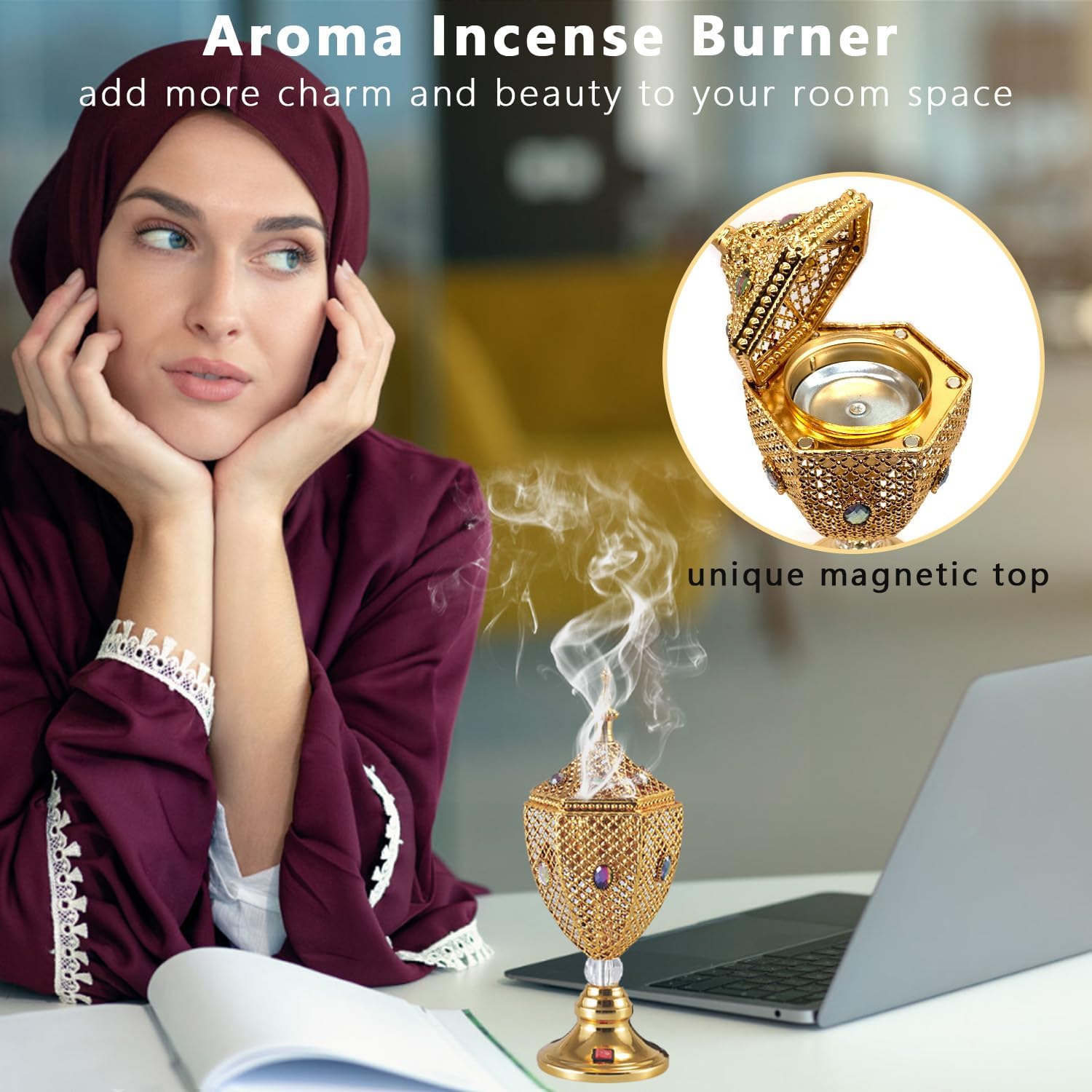 Arabic Bakhoor Burner Portable | Electric Incense Plug in Burner