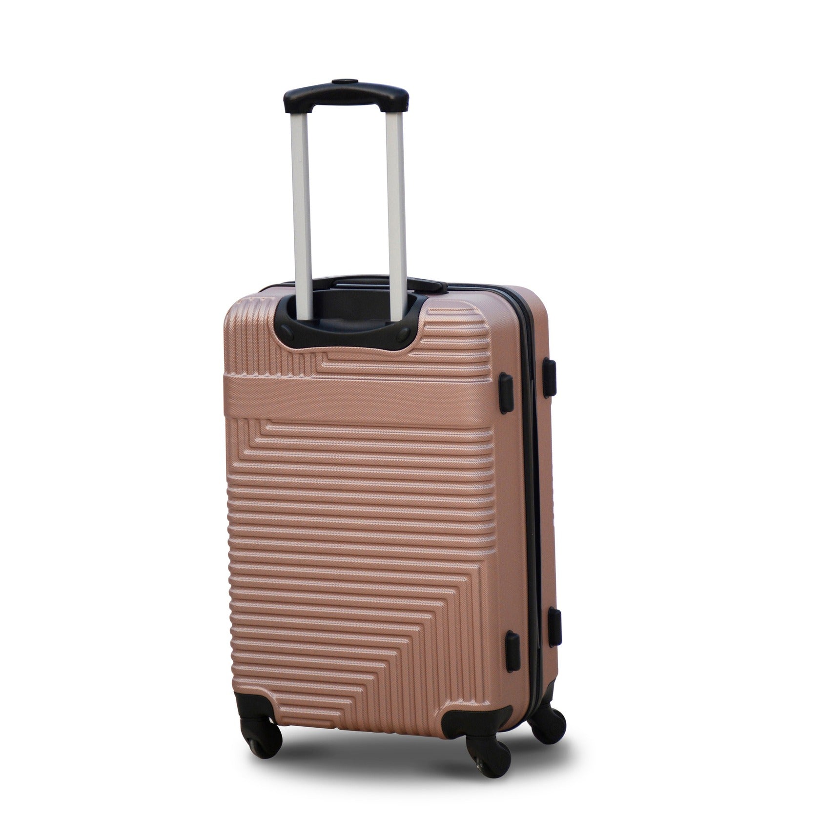 20" Rose Gold Travel Way ABS Lightweight Luggage Bag With Spinner Wheel