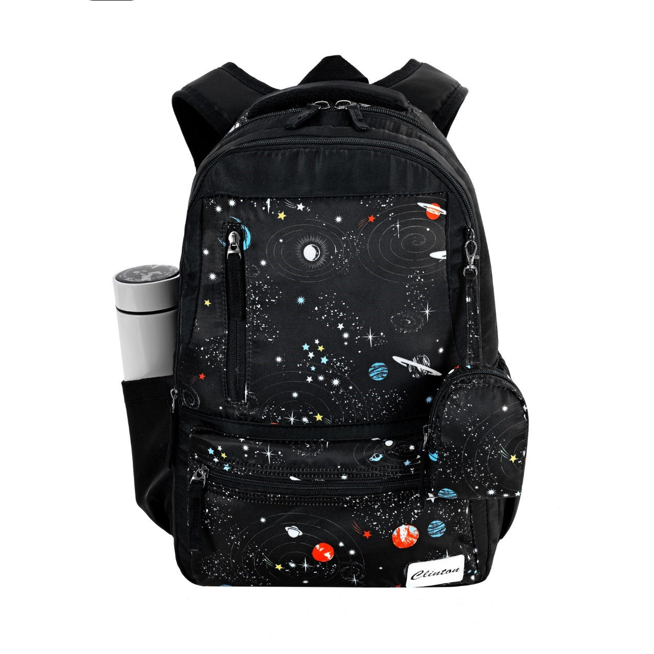 Buy 1 Get 1 Free | Espiral Galaxy Backpack Bag with Pouch | Waterproof Multi Pockets