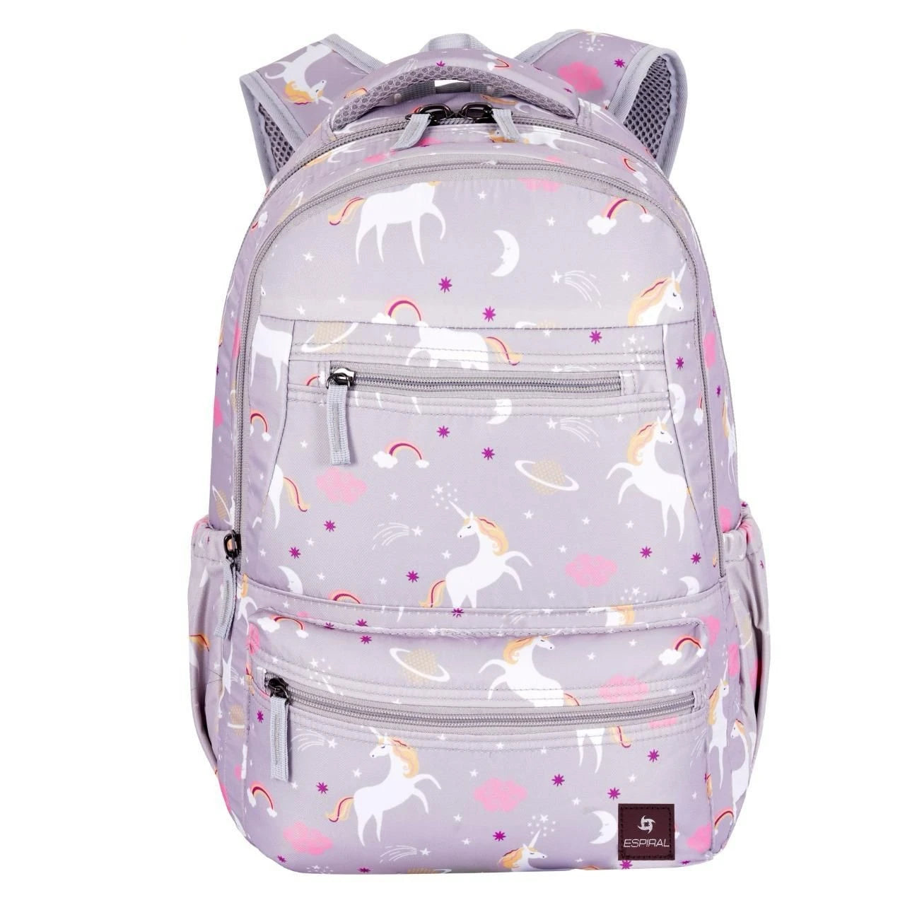 Printed School Bag for Kids Waterproof Espiral Unicorn Print Backpack