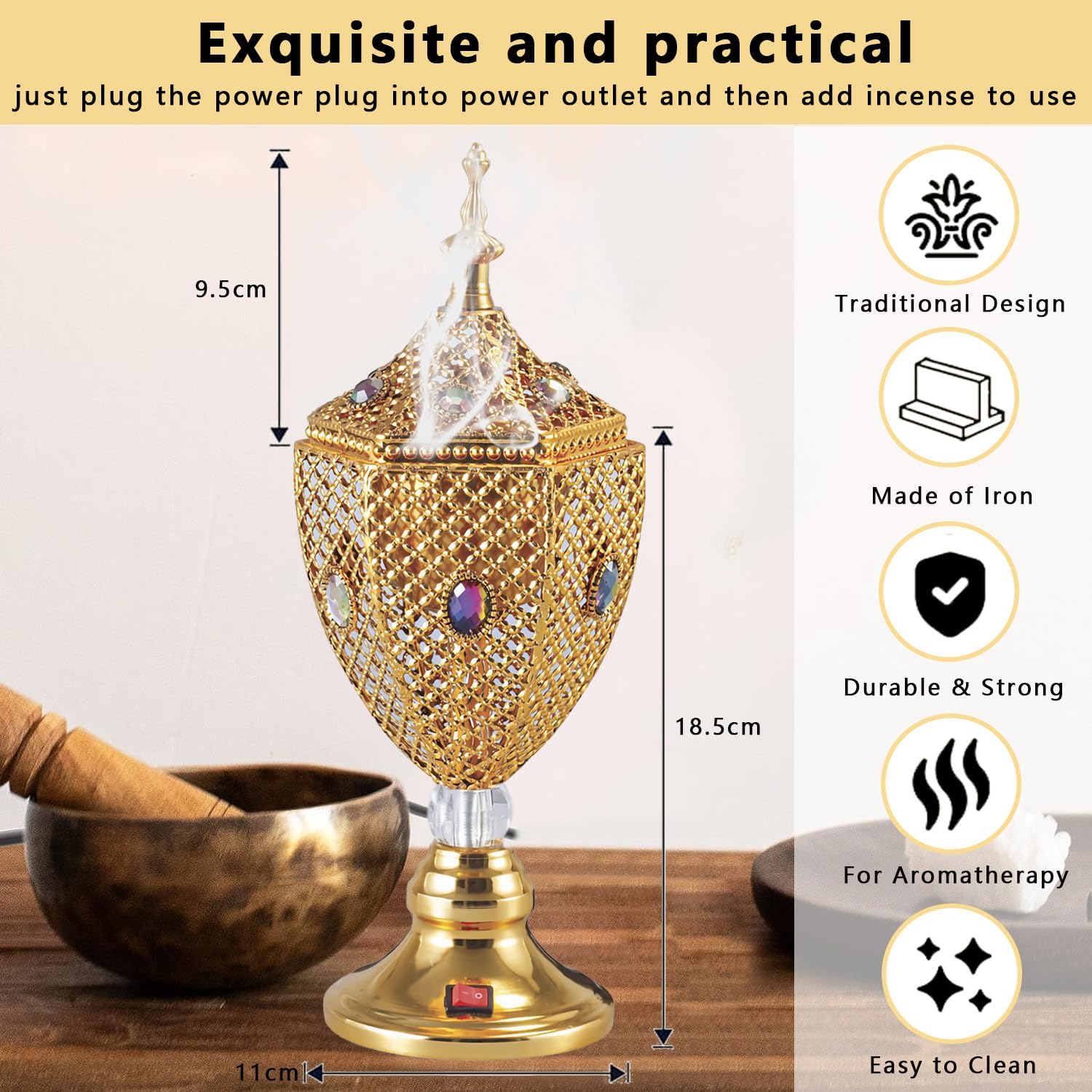 Arabic Bakhoor Burner Portable | Electric Incense Plug in Burner