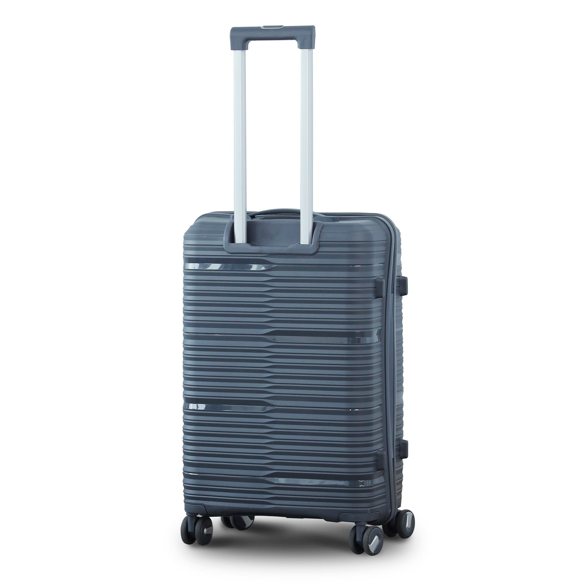 Travel Way PP Unbreakable Luggage Bag With Double Spinner Wheel | 3 Piece Set 20, 24 and 28 Inches Dark Grey
