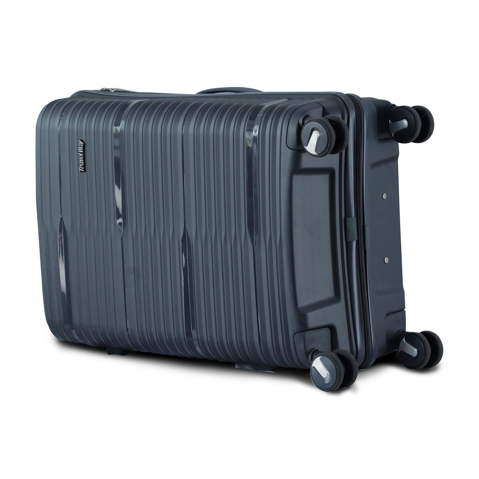 Travel Way PP Unbreakable Luggage Bag With Double Spinner Wheel | 3 Piece Set 20, 24 and 28 Inches Dark Grey